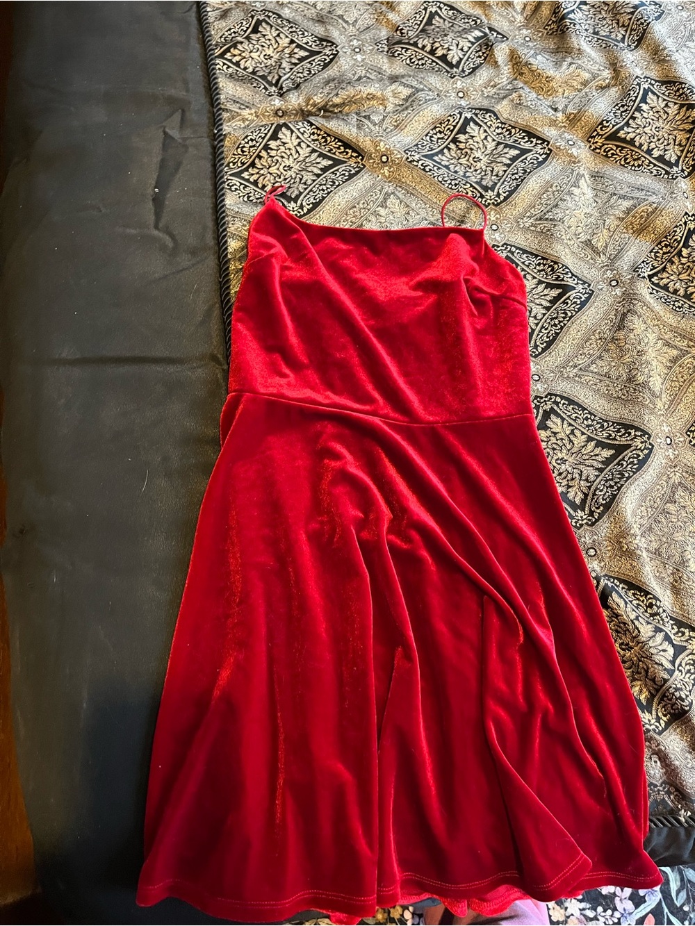 Urban Outfitters Velvet Red Dress Small